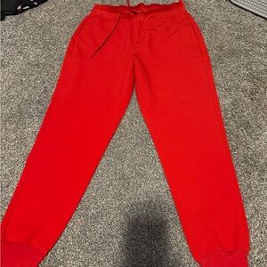 Red Women's Jogger scrub pants and top